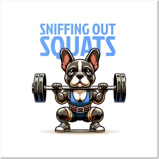 Sniffing Out Squats: French Bulldog Fitness Posters and Art